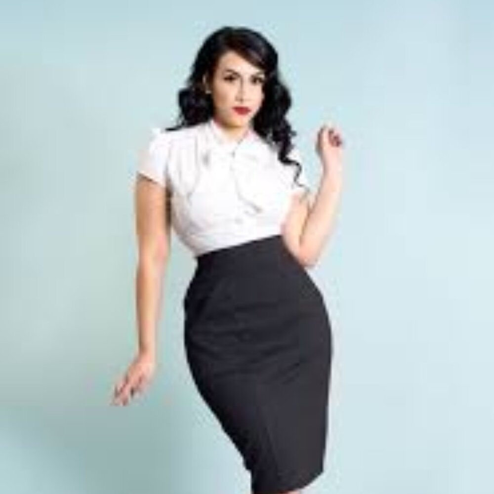Heart of Haute black pencil skirt, Small
